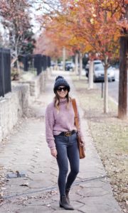 pink fuzzy sweater with celine catherine sunglasses