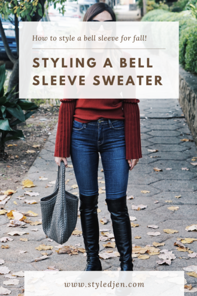 Red Bell Sleeve Sweater