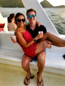 honeymoon photo on boat