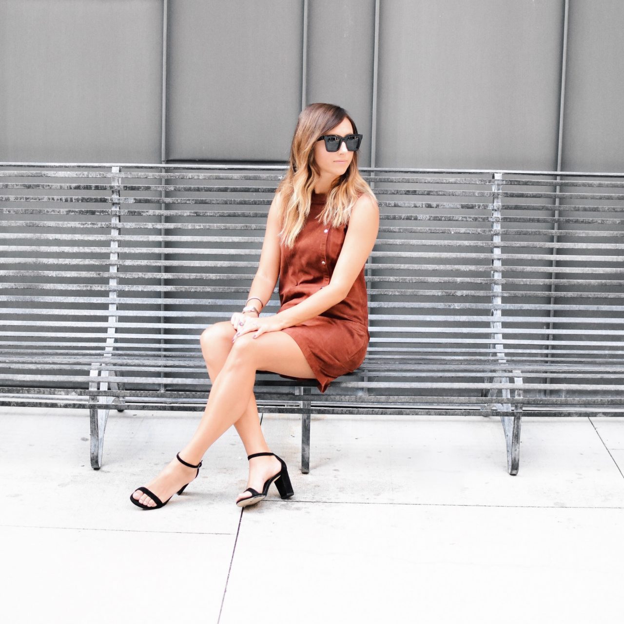 Brown Suede Dress