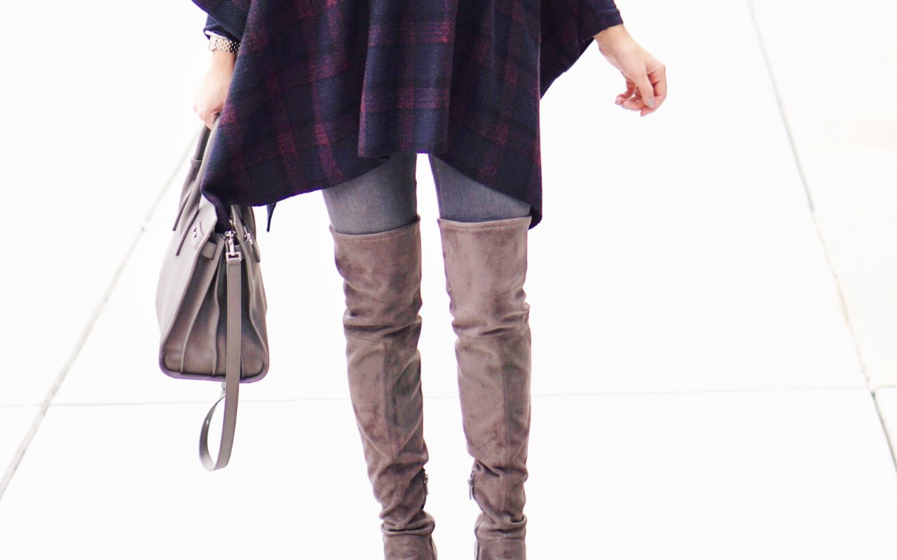 theory plaid cape with grey ysl sac de jour