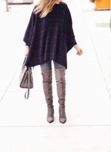 theory plaid cape with grey ysl sac de jour
