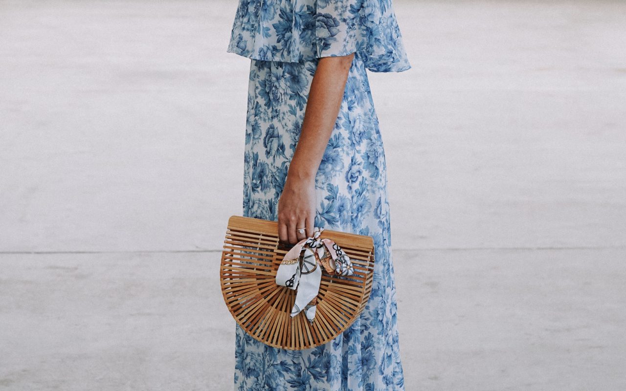 blue show me your mumu maxi dress with marc fisher wedges