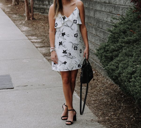 joie black and white floral dress