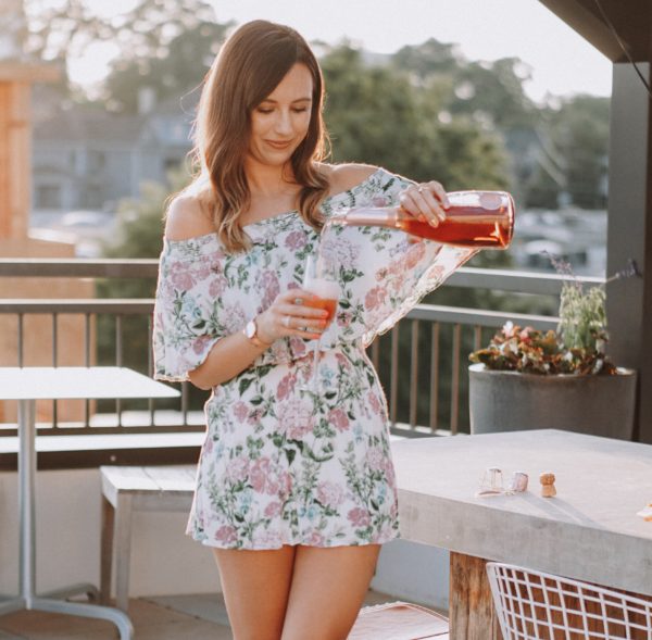 pouring rose with show me your mumu floral mini