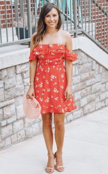 stuart weitzman nearlynude with red floral sugar lips dress