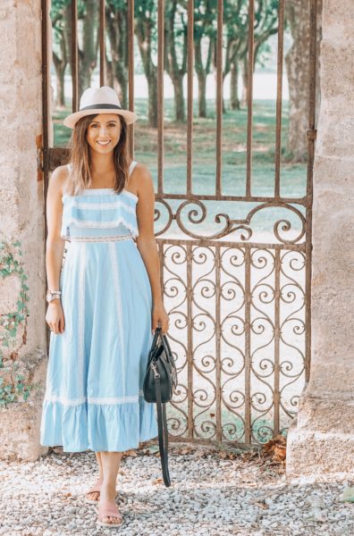 chicwish chambray dress with j crew hat in marseille