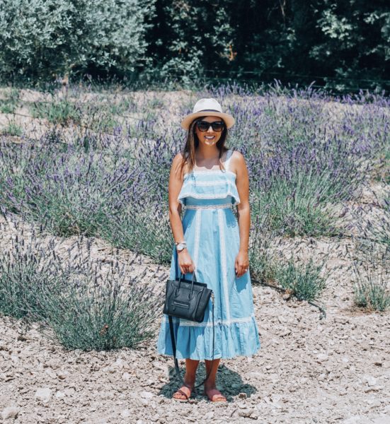 chicwish chambray dress with celine nano in marseille