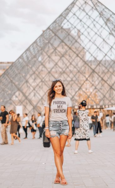 pardon my french tee with celine catherine sunglasses in paris
