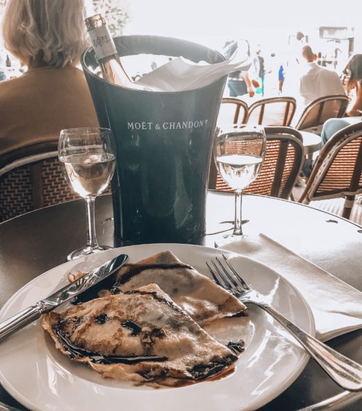 crepes and champagne in paris