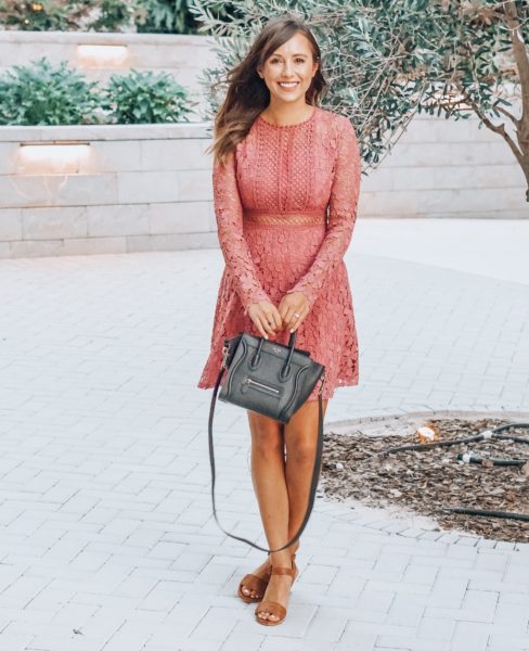 stuart weitzman heels with chicwish pink crochet dress