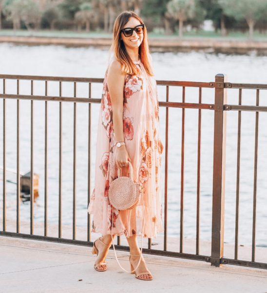 stuart weitzman nearlynude with chicwish pink rose maxi