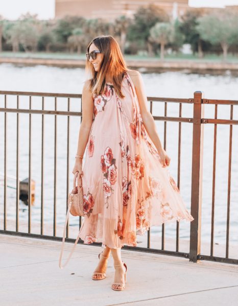chicwish pink rose maxi with clare v petite alice