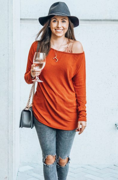 Amaryllis red slouchy sweater