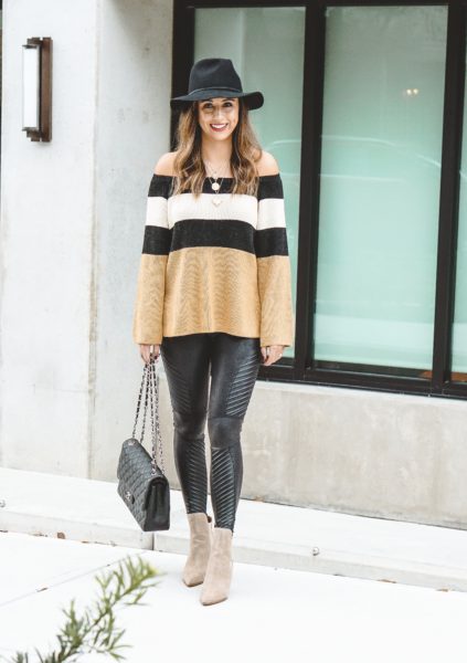 VICI LIVE FOR TODAY OFF THE SHOULDER KNIT SWEATER