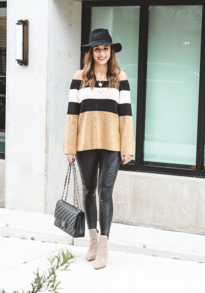 LIVE FOR TODAY OFF THE SHOULDER KNIT SWEATER