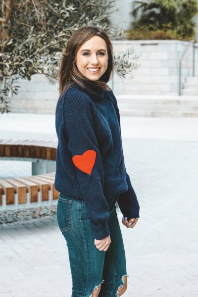 Chicwish Heart and Soul Patched Sweater