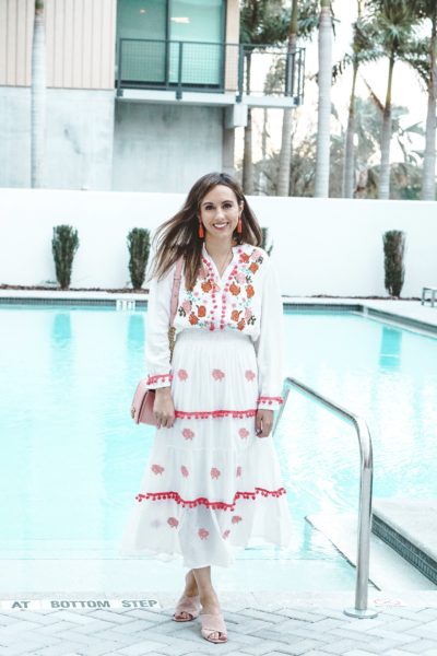 Stay Romance Embroidered Maxi Dress