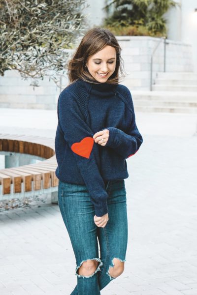 Chicwish Heart and Soul Patched Knit Sweater