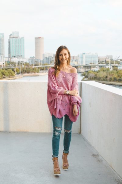 downtown diva lavender sweater