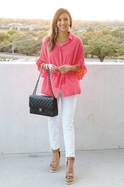 downtown diva pink blouse