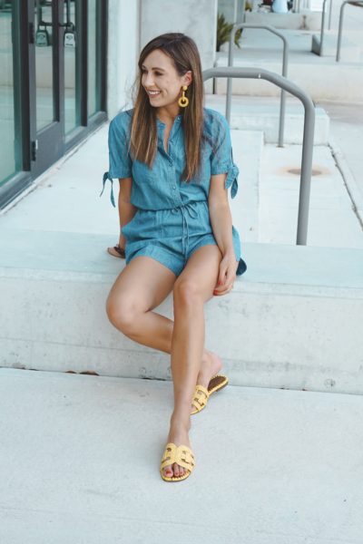 express chambray romper