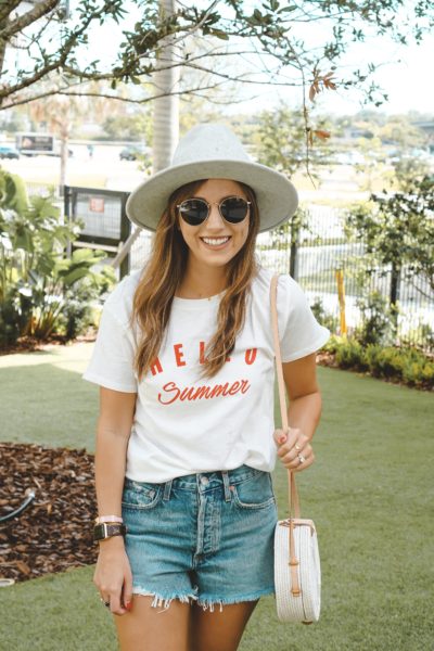 billabong hello summer tee with lack of color mack hat