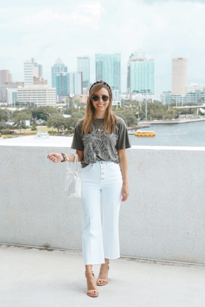 daydreamer queen tee with white rag and bone culottes