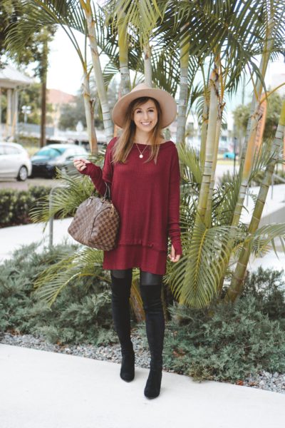 free people north shore thermal with over the knee boots