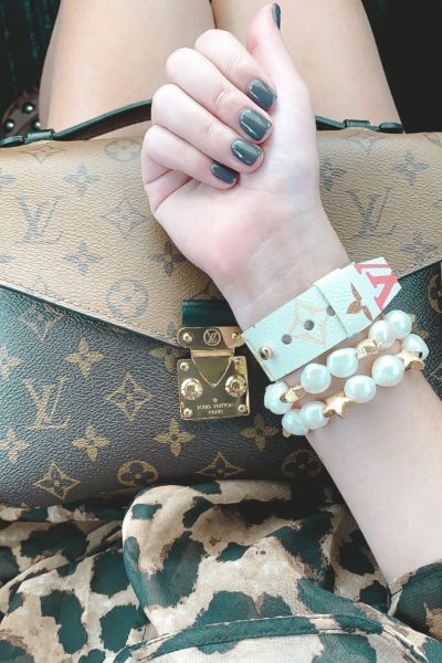 lv multi color apple watch band with pochette metis