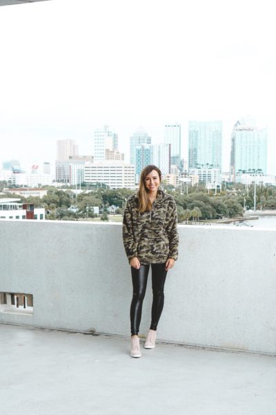 blush wedge sneakers with express camo pullover