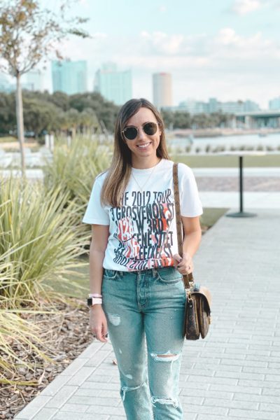 grlfrnd jeans with anine bing ring streets tee