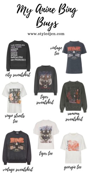 Anine Bing Tees and Sweatshirts Roundup – Hint of Grey Blog
