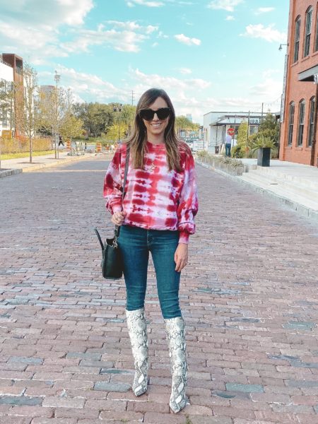 How to Style Knee High Snakeskin Boots - StyledJen