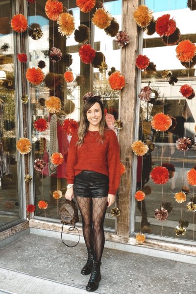 Gucci Tights Outfit: Faux Leather Shorts-  Fashion - The