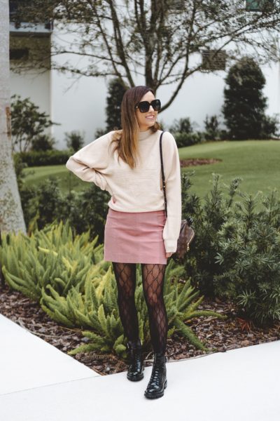 gucci tights with free people pink skirt