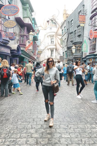 rebecca minkoff grey sweatshirt with lv palm springs mini at diagon alley