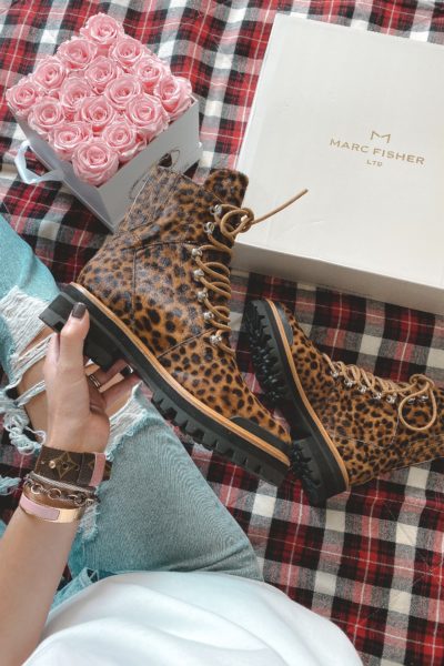 marc fisher izzie leopard boots with roses