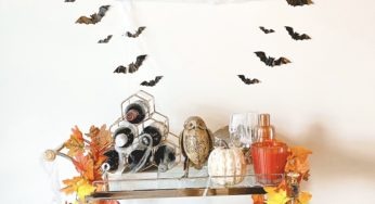Halloween Bar Cart Decor