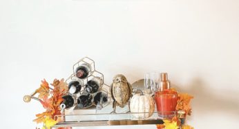 Fall Bar Cart Decor
