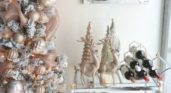Christmas Bar Cart Decor