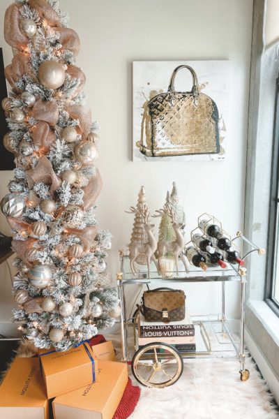 Christmas Bar Cart Decor - StyledJen