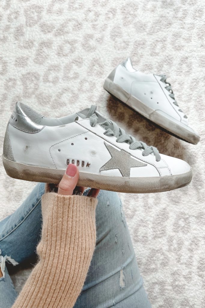 golden goose white classic superstar sneakers