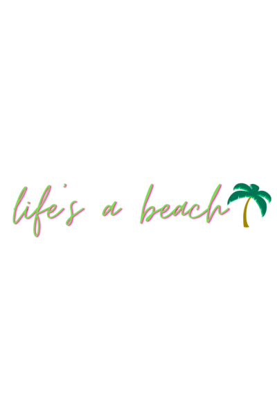 life's a beach spring break sticker