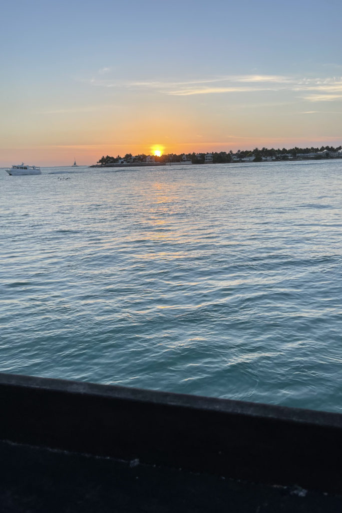 key west sunset on water