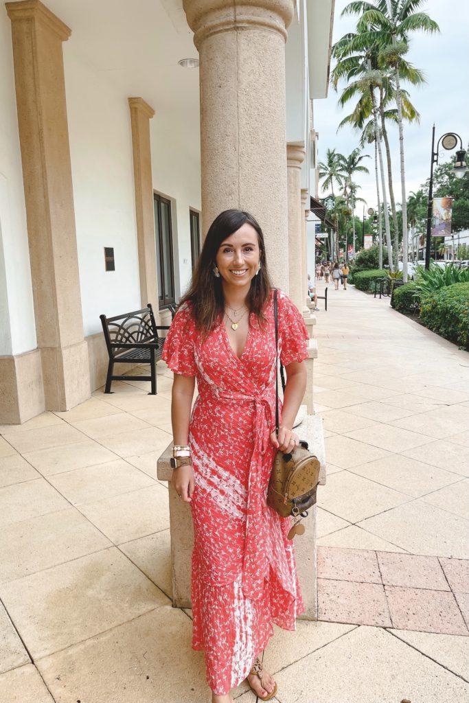 tanya taylor new blaire dress with louis vuitton palm springs mini