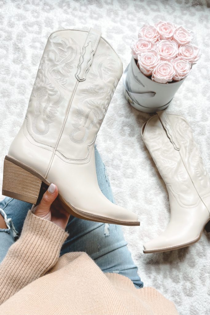 jeffrey campbell dagget western boots with roses