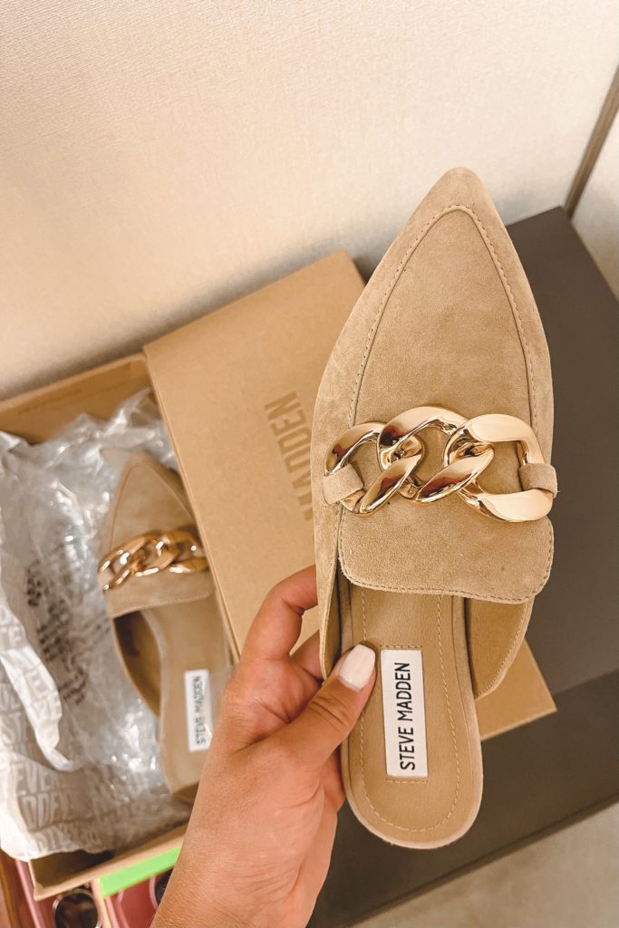 nordstrom anniversary sale steve madden finn mules in tan suede