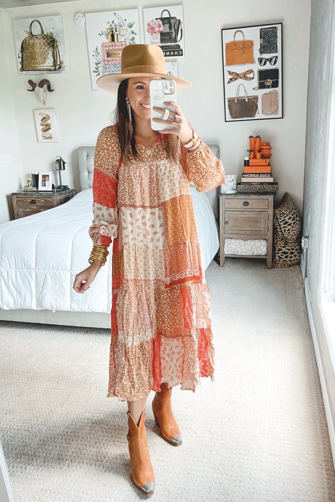 eclectic expressions dress with free people brayden western boots and lack of color hat