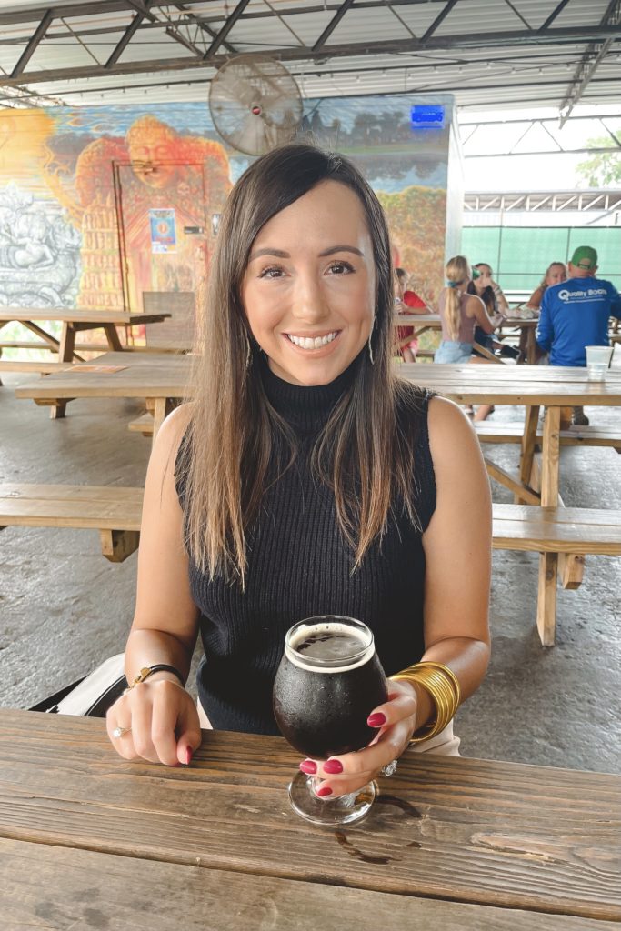 black sweater tank at cage brewing st pete